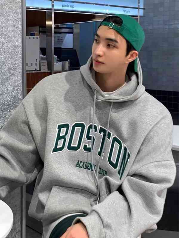 Dokotoo Men's Color Block Waffle Hoodie - Soft Pullover With Drawstring Hood & Pockets, Light Grey