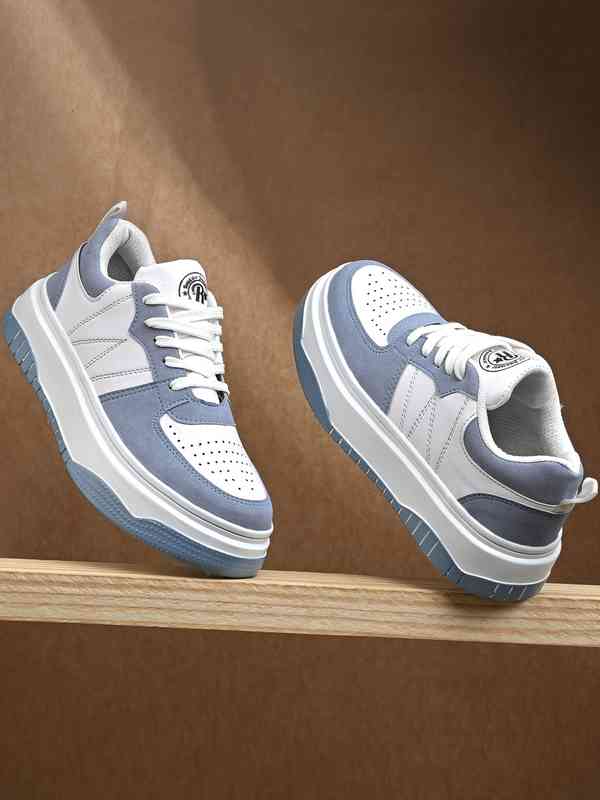nike blue and white shoes