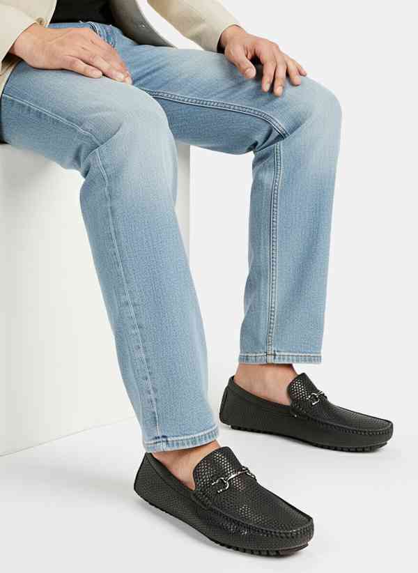 thumbnail image 2 of Mens Loafers Casual Leather Slip On Shoes Lightweight Driving 2 of 12