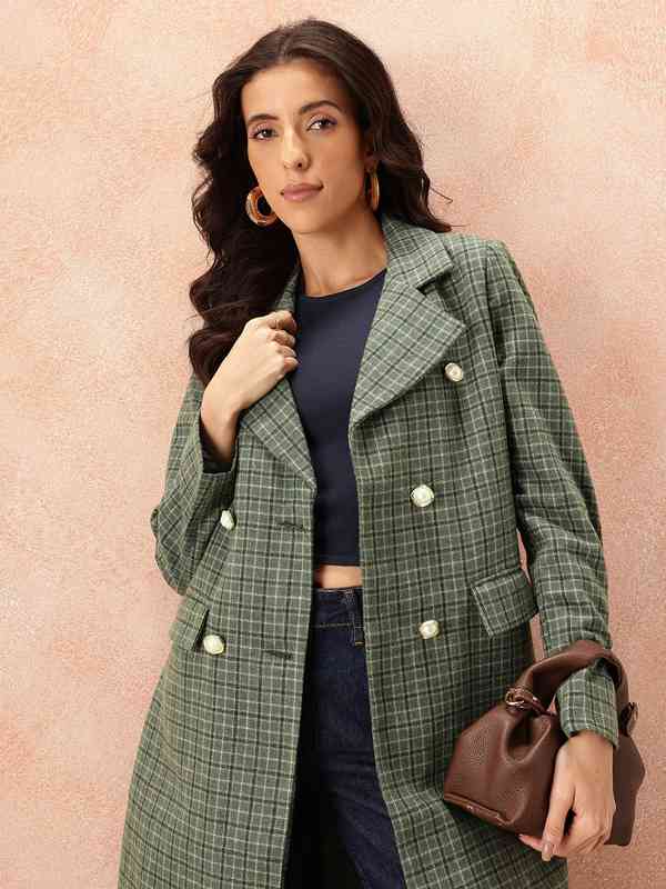 Buy Stylish Checked Coats Online on Myntra