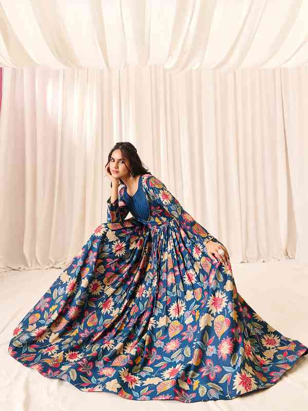 royal blue fall dress Royal Blue Sequins Strapless Short Court Train Mermaid Prom Dress main image 1