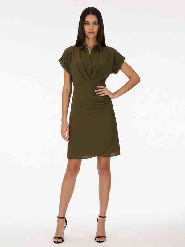 FUTURO FASHION Women's Tulip Dress - Sleeveless V-Neck Empire Waist Casual Tunic (Sizes 6-16)