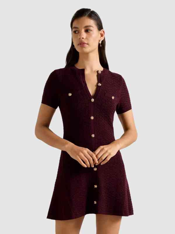 Maroon Women Dresses Forever New - Buy Maroon Women Dresses Forever New  online in India