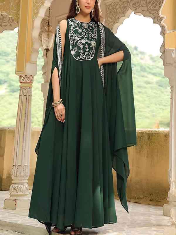 elegant long green dress Baltic Born Womens Kamila Tulle Maxi Dress | Juniper Green main image 0