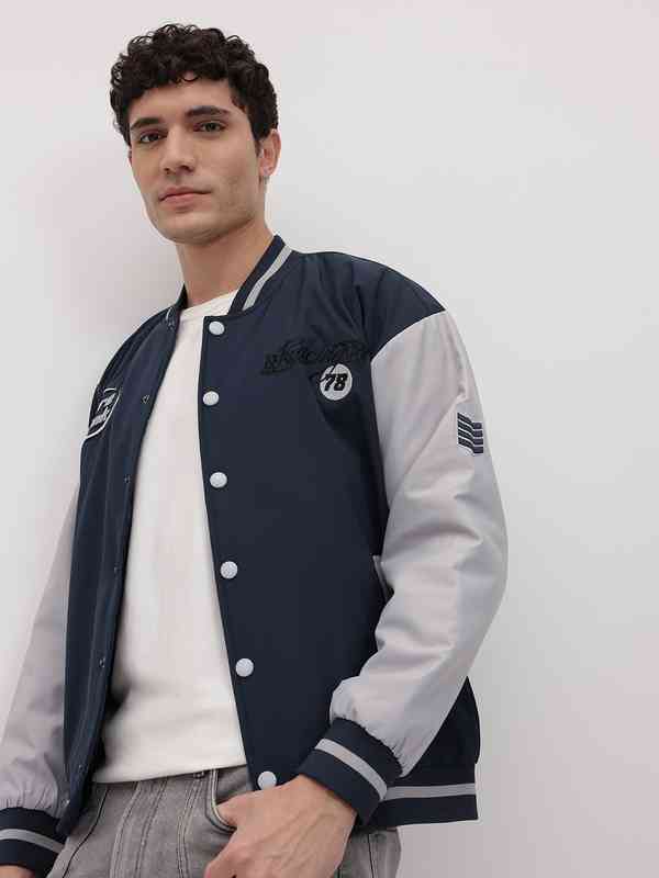 MUCENT Tiverton Signature Varsity Jacket Original Blu-B Patch