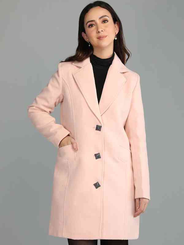 Pink Long Coat British classical long coat pink