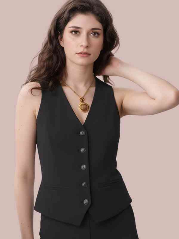 Black Women Waistcoat - Buy Black Women Waistcoat online in India