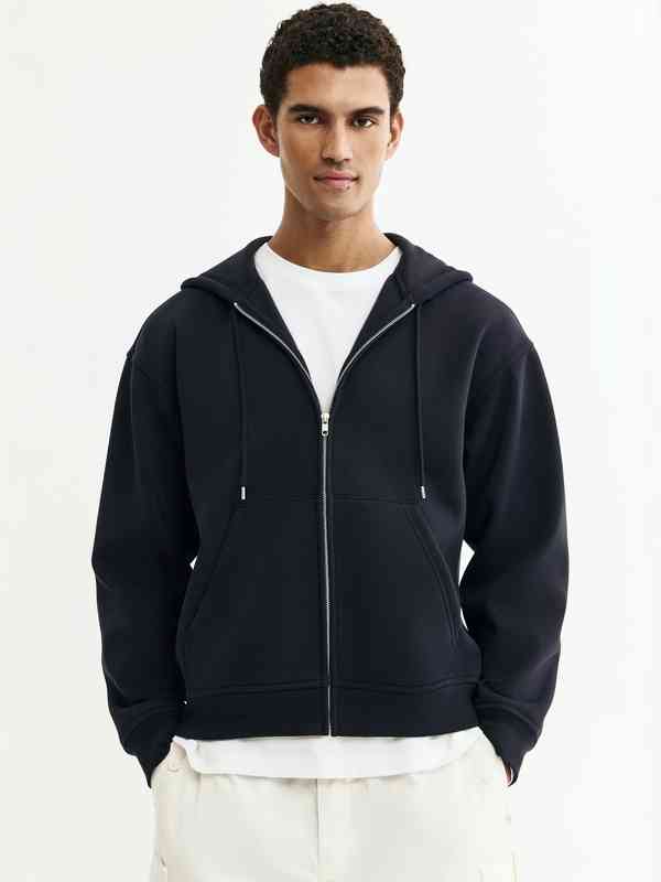 *p(R)ojectR® Bi-color Rib Zip Hoodie Side Zip Hoodie - Buy Side Zip Hoodie online in India