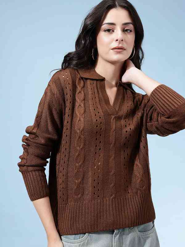 Cable Knit Sweater - Buy Cable Knit Sweater online in India