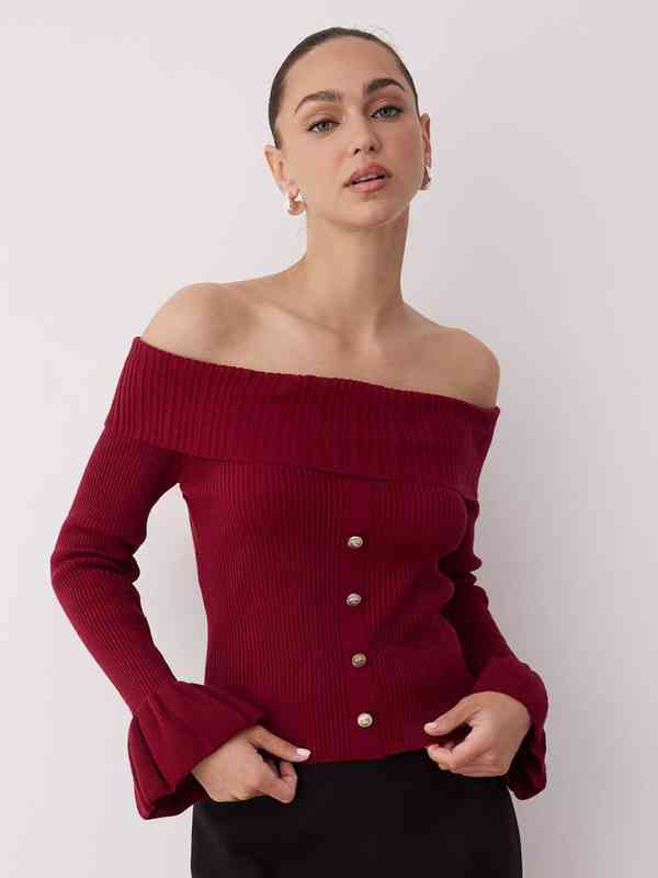 THE TOE /Friedrich Off-shoulder Sweater THE TOE Friedrich Off