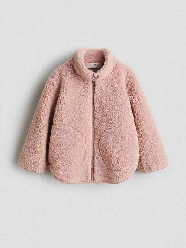 theredthread S fur jacket short / pink Yours Pink Teddy