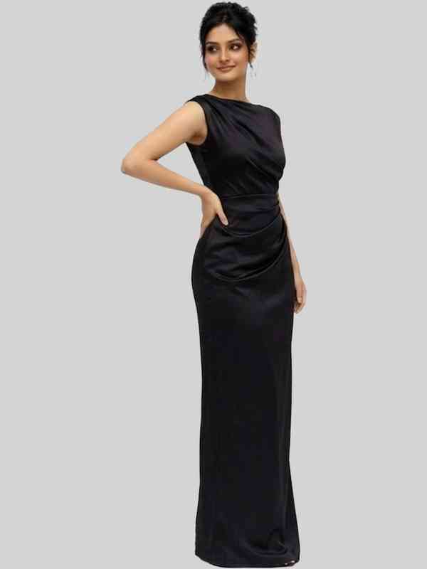 sachin and babi light blue dress Women Satin Dresses main image 1