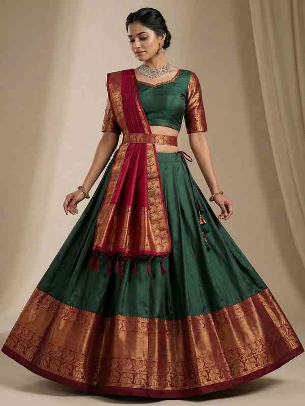 Green Lehenga Choli - Buy Trendy Green Lehenga Choli Online in India |  Myntra