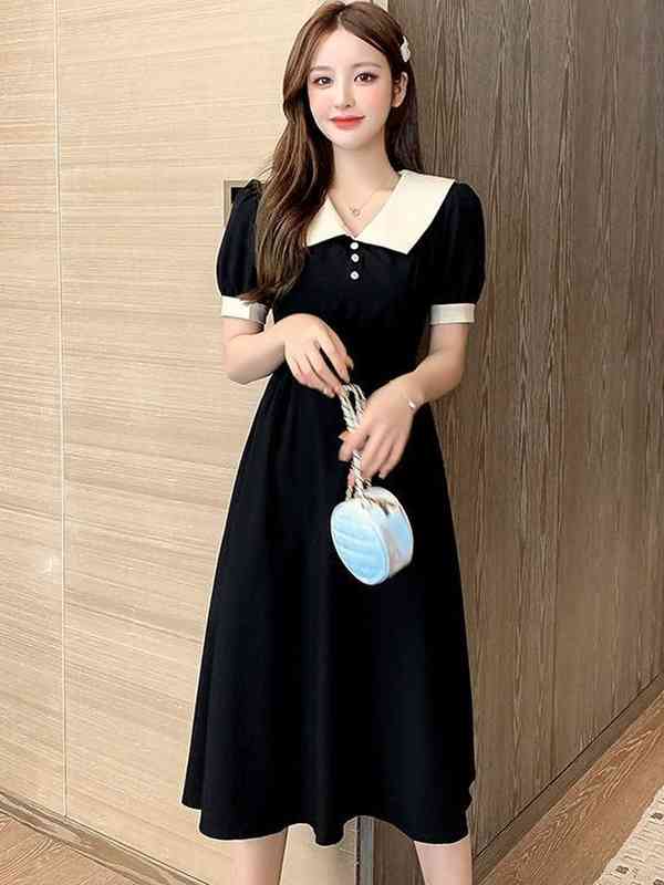 dresser hardware black Rent Nobody's Child Black Cord Peter Pan Collar Cassis Mini Dress