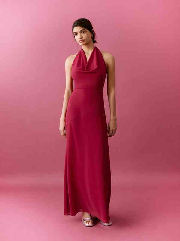 maxi plus size long sleeve dresses Shop Plus Size Chiffon Puff Sleeve Empire Waist Mother Dress