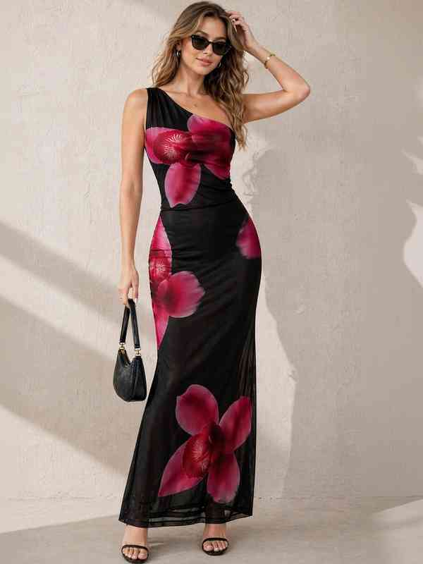 Dressberry Women Black Printed Maxi Dress - Buy Dressberry Women Black Printed  Maxi Dress online in India