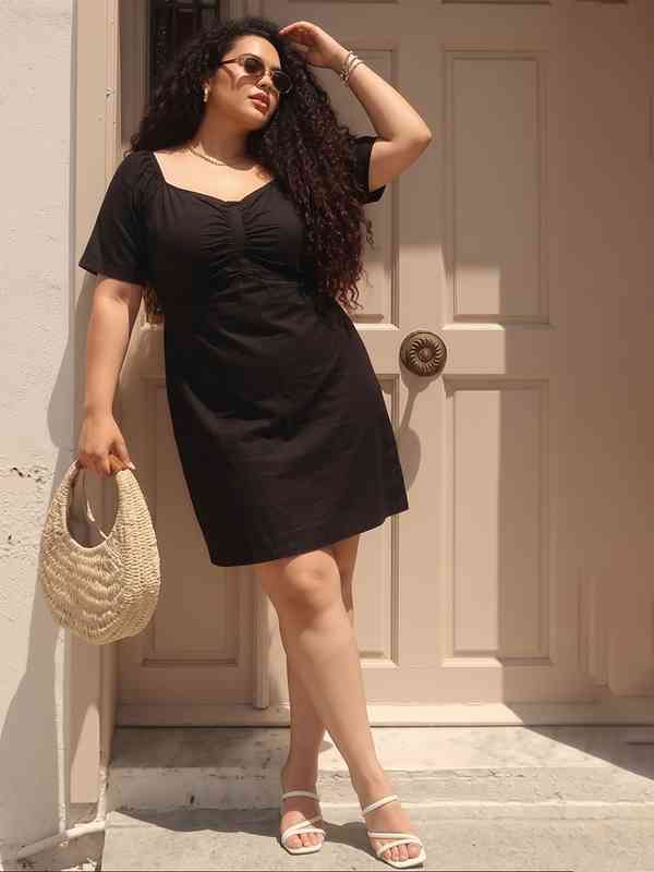 black fitted maxi dress Ella Black Off Shoulder Formal Maxi Dress - US 0 main image 0