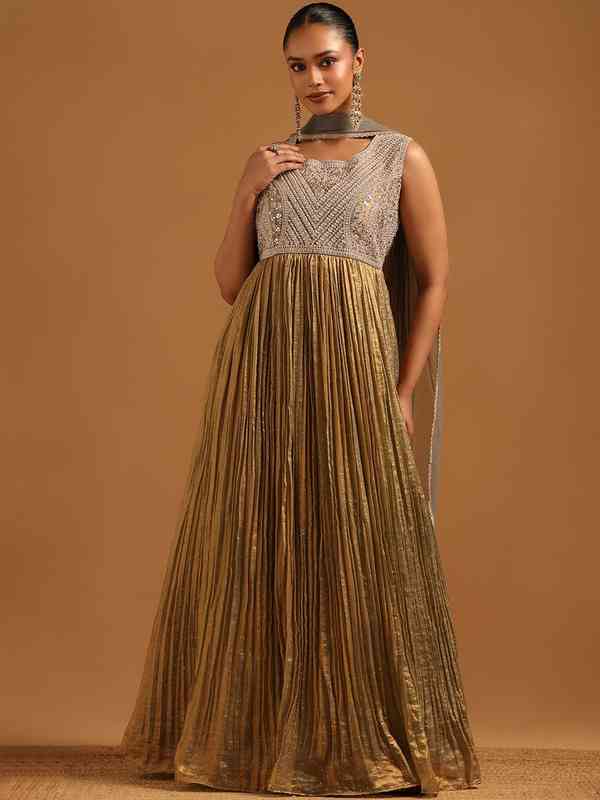 Gold Gowns - Buy Gold Gowns online in India