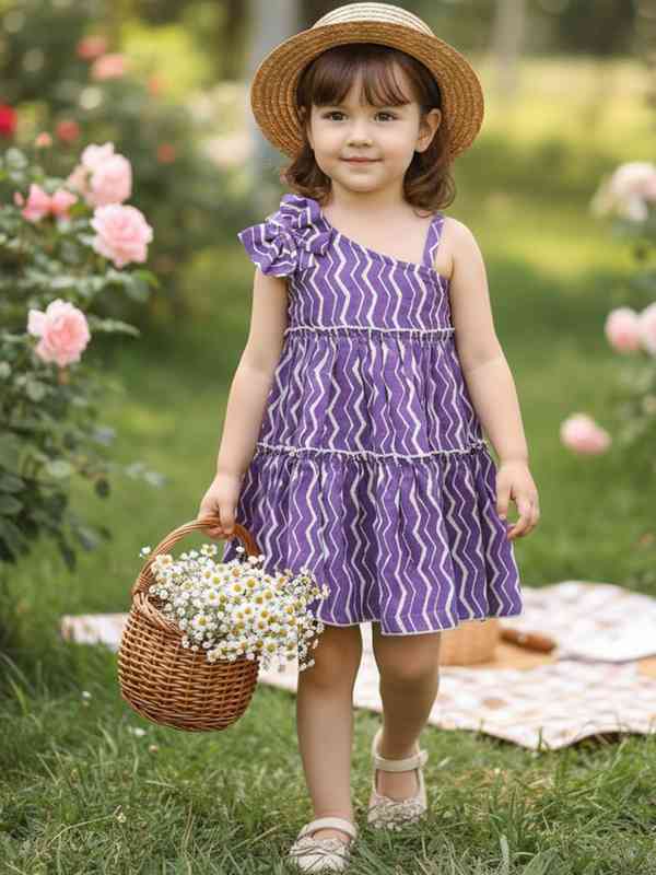 Little Girl Violet Casual Dress Purple Kids Casual Dresses Frocks Buy  Purple Kids Casual Dresses