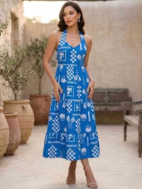 Blue Linen Dresses - Buy Blue Linen Dresses online in India