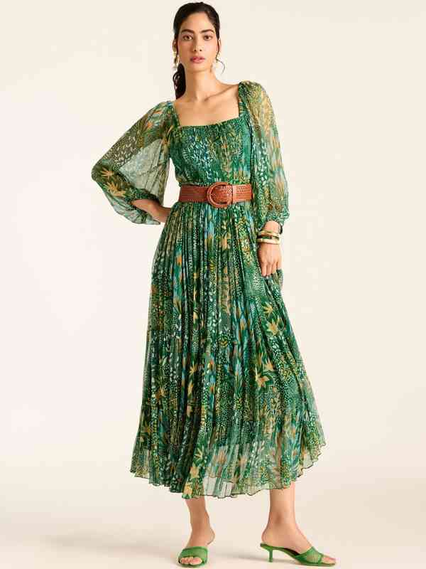 green emerald velvet dress RI Ritu Kumar Mint Green & Beige Silk Suit Set  Saris and Things