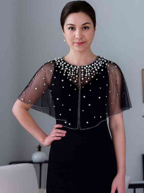 Black Party Shrug - Buy Black Party Shrug online in India