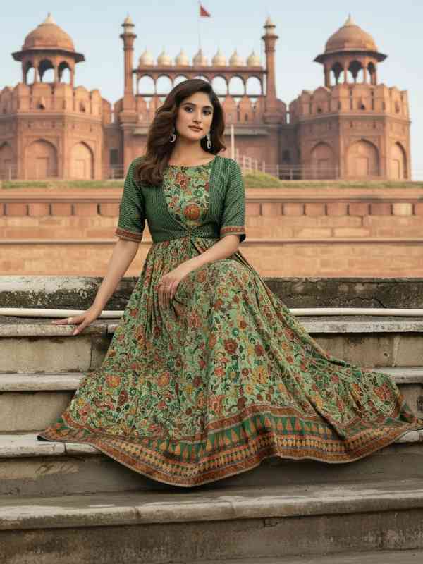 Peacock Green Dress - Buy Peacock Green Dress online in India Peacock Green Dress - Buy Peacock Green Dress online in India