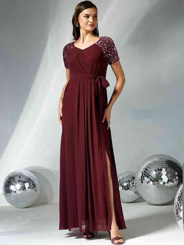 Velvet Dress Women Long - Buy Velvet Dress Women Long online in India