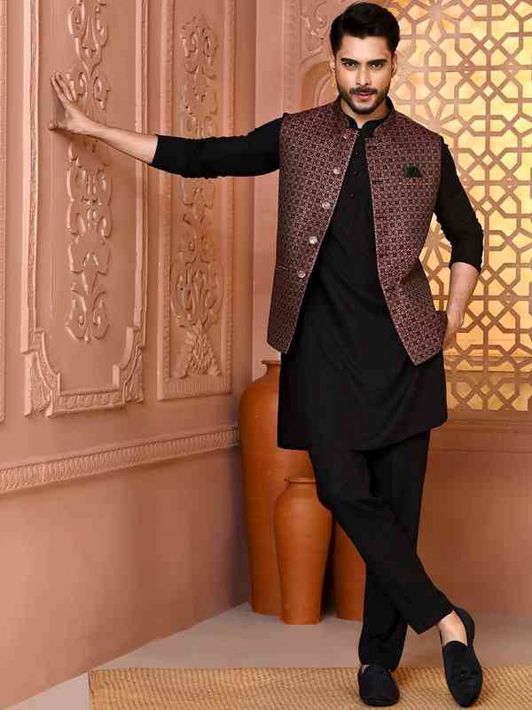marriage formal dress for men for wedding Alison Long Sleeve Maxi Dress - Black main image 1