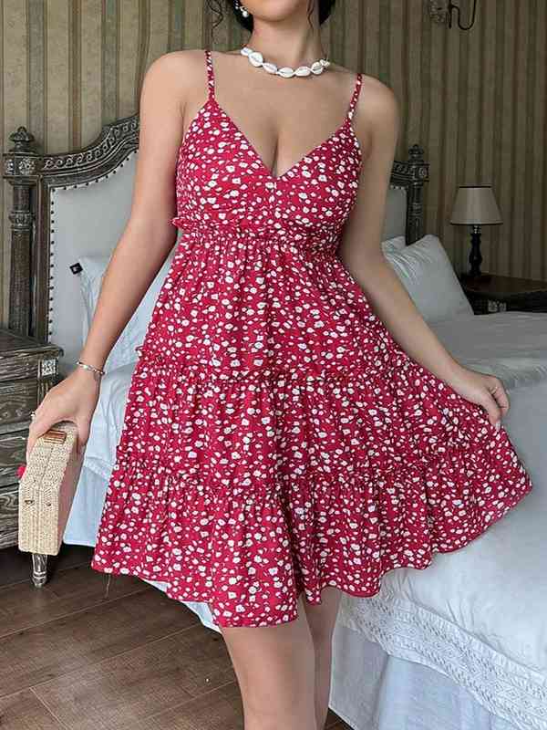 spring fit and flare dress with sleeves Floral Mock Neck Fit & Flare Mini Dress – C'est La Vie