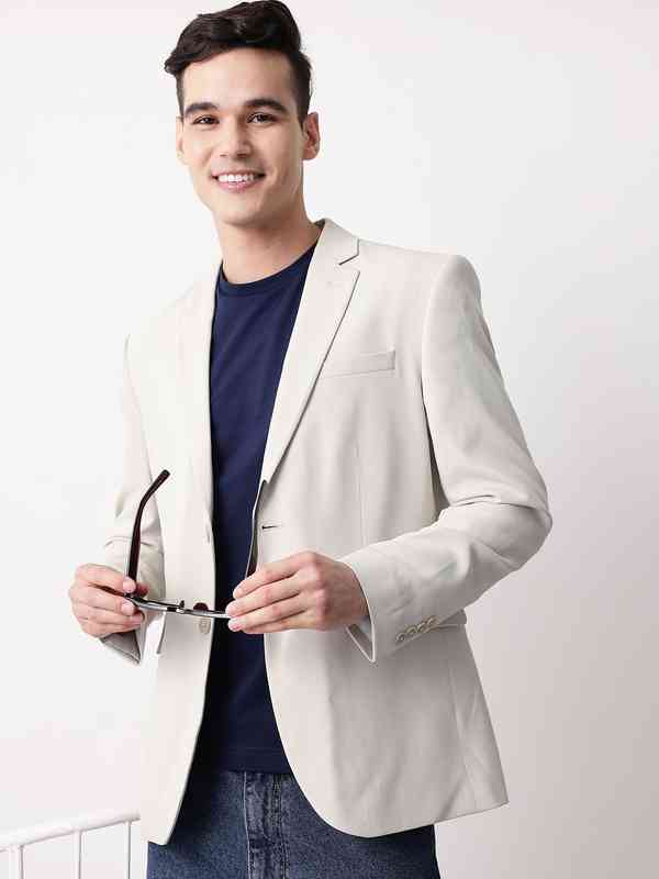 white indigo blazers