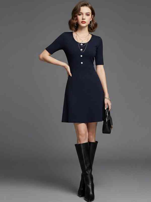 Navy Blue Casual Dresses - Buy Navy Blue Casual Dresses online in India
