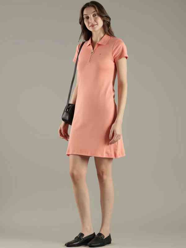 Tommy Hilfiger Peach Casual Dress - Buy Tommy Hilfiger Peach Casual Dress online in India Tommy Hilfiger Peach Casual Dress - Buy Tommy Hilfiger Peach Casual Dress online in India