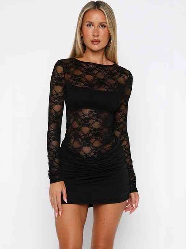 Black Embroidered Bodycon Dress - Buy Black Embroidered Bodycon Dress  online in India