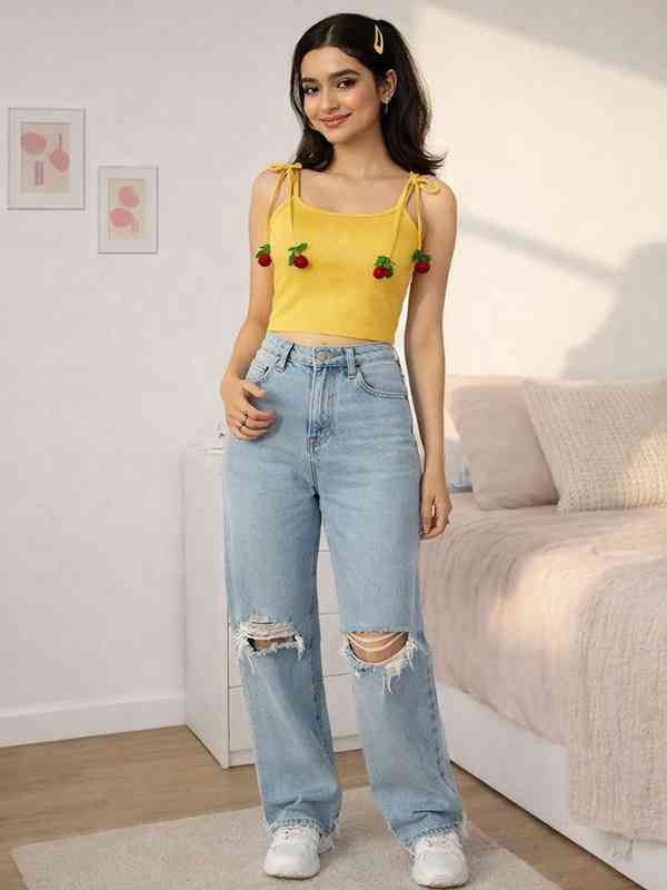 Yellow Tank Top - Buy Yellow Tank Top online in India