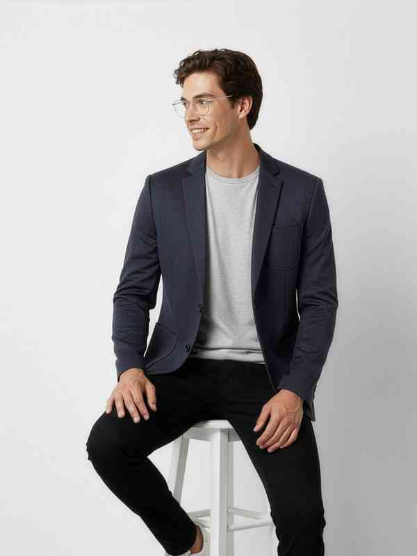 white indigo blazers