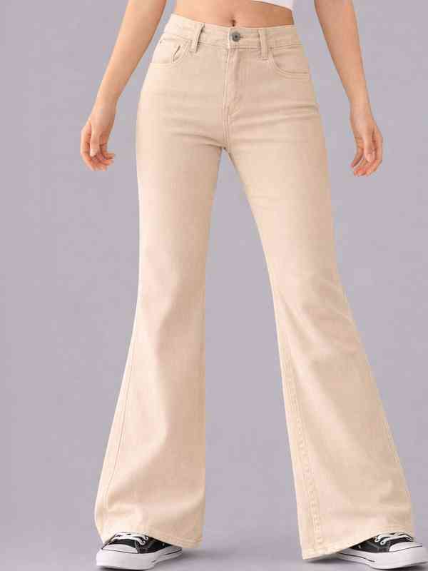 Pantalon Chino Old Navy Fille - Taille 6 - Beige - 100% Coton - Jambe évasée