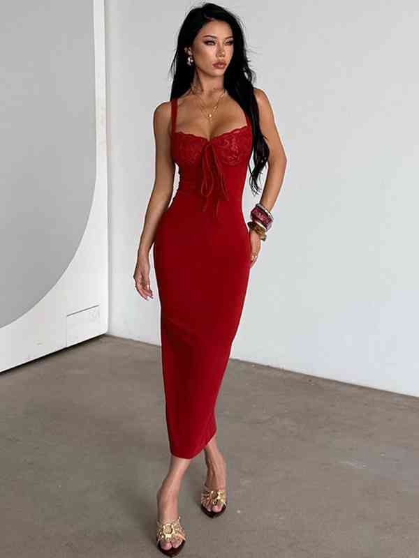 bodycon dress mini Cerise Ruched Halter Neck Sash Mini Bodycon Dress – AX Paris main image 0