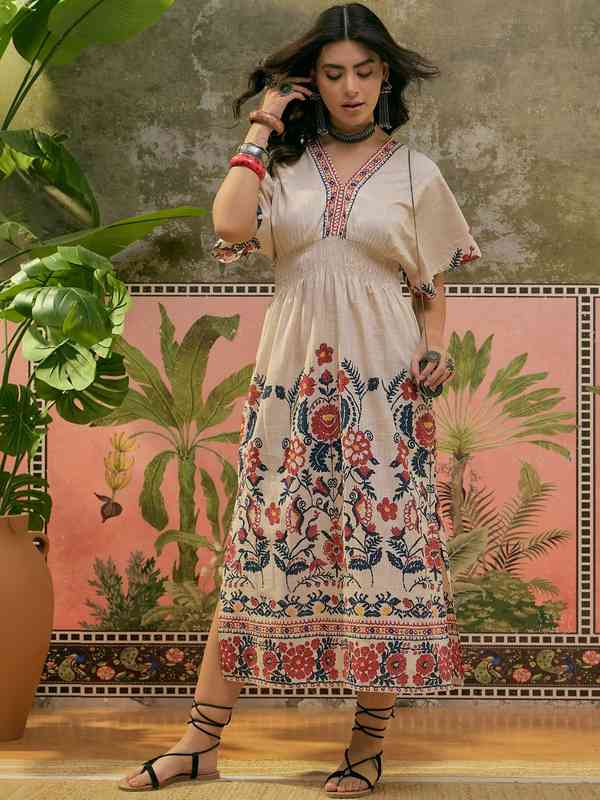 Floral Knee Length Dresses Women - Buy Floral Knee Length Dresses Women  online in India