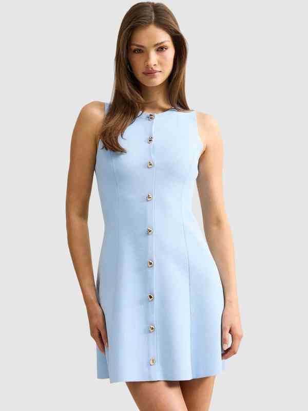 forever new light blue dress Macie Girls Petal Collar Dress main image 0