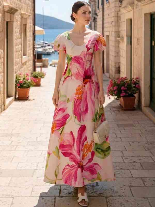 chiffon mother of the bride dress Sheath Maxi Chiffon Elegant Mother of the Bride Dresses COCOMELODY CM0277, Orange