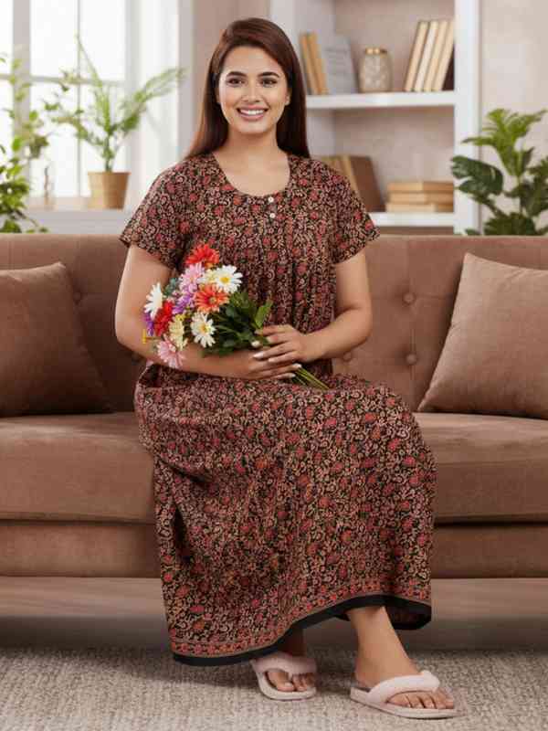 2 piece night dress cotton Ladies pyjamas nightwear lounge wear night dress cotton rich Blue 2 piece set