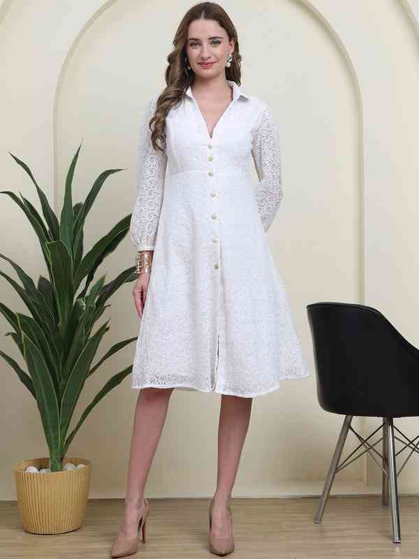 White Lace Dresses - Buy White Lace Dresses online in India