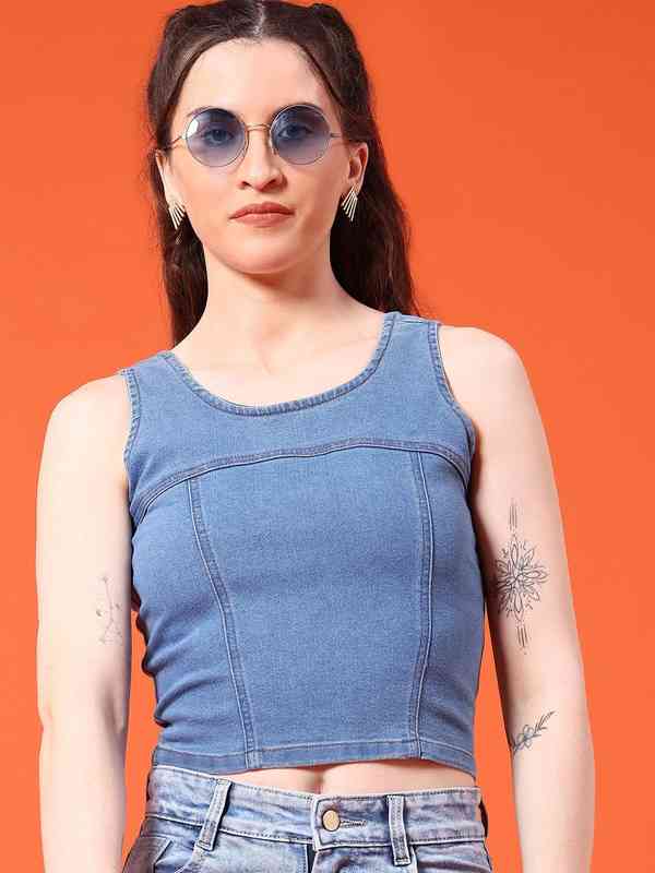 Zip Denim Tops - Buy Zip Denim Tops online in India