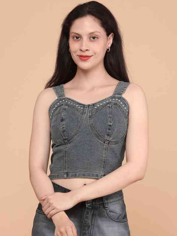 Zip Denim Tops - Buy Zip Denim Tops online in India