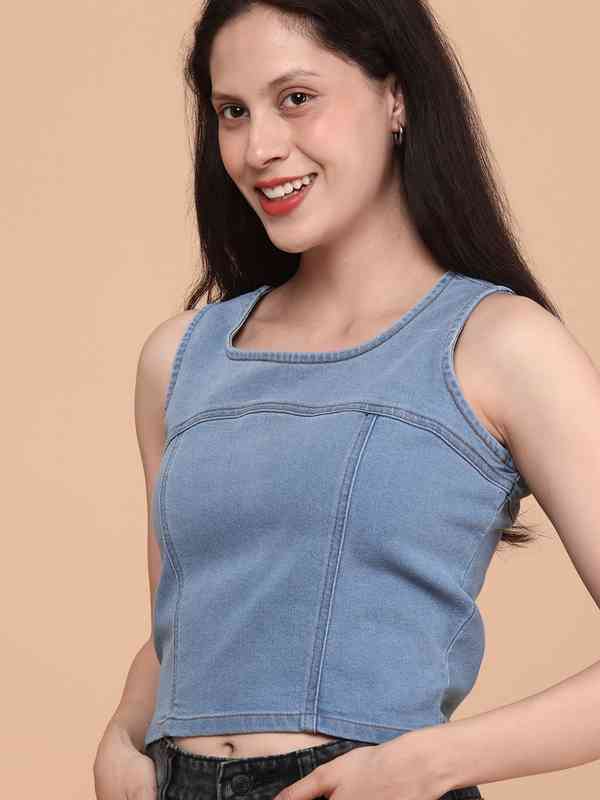 Zip Denim Tops - Buy Zip Denim Tops online in India