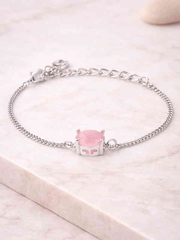 Bracelet acier clipsable et zircons
