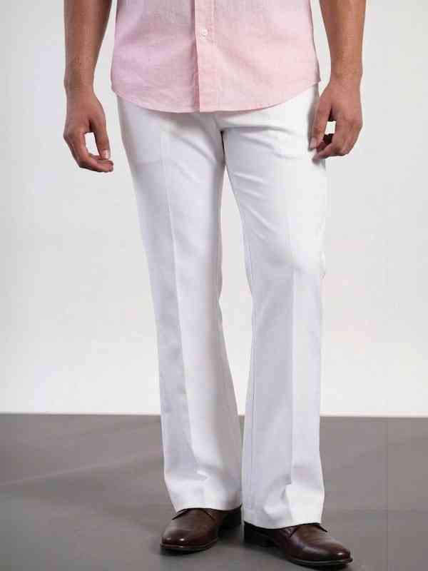 White Formal Trousers - Buy White Formal Trousers online in India