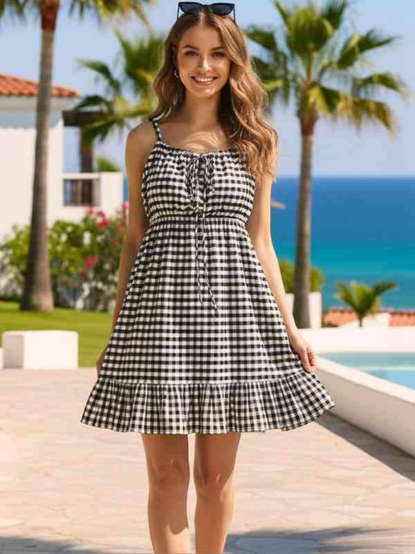 White Black Checked Dresses - Buy White Black Checked Dresses online in  India