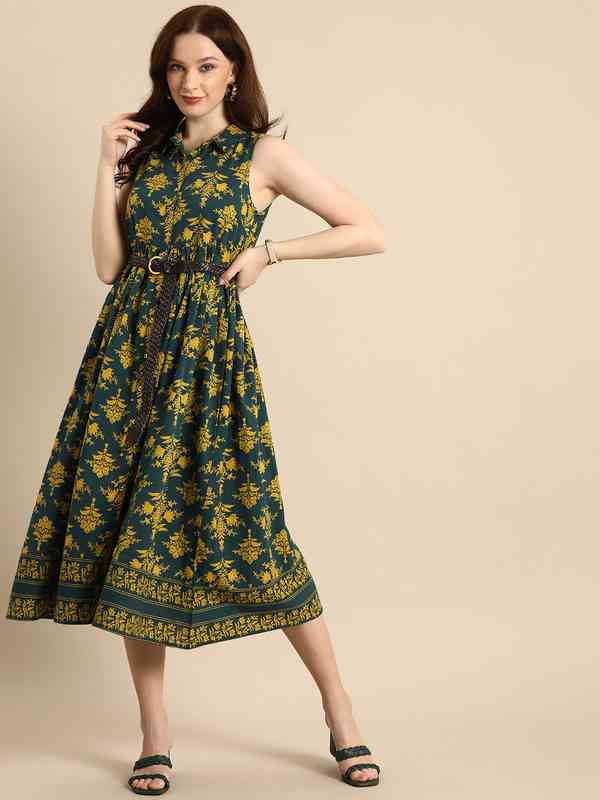 Green Yellow Dresses - Buy Green Yellow Dresses online in India